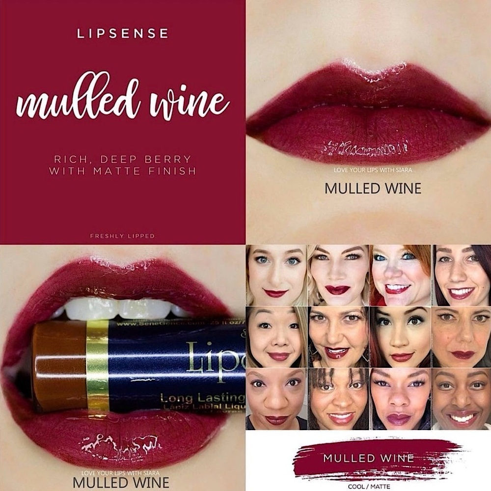 Lipsense Mulled Wine NEW Matte Cool Berry Purple Red Lasting Liquid Lipstick - Picture 5 of 7